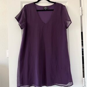Lulu's Purple V-Neck Women's Dress